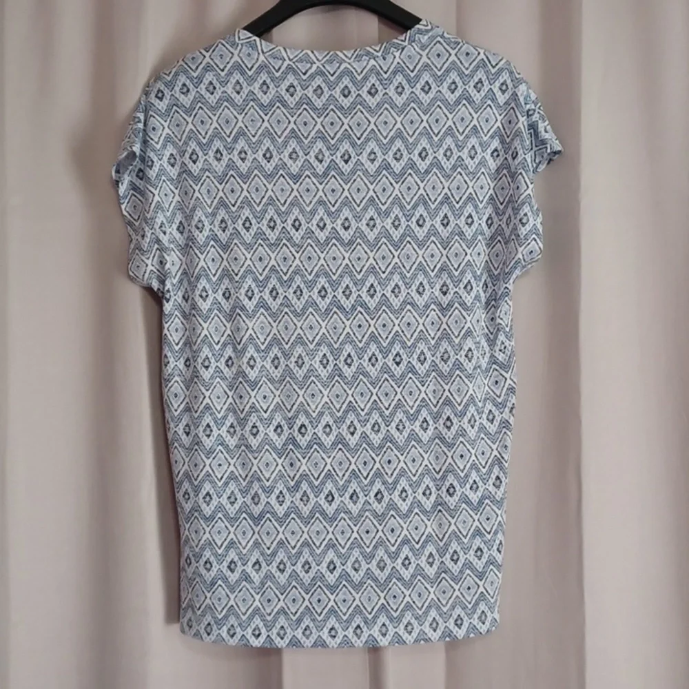 Orvis Cap Sleeve V-Neck Tunic Style Top High/Low Hem Stretch